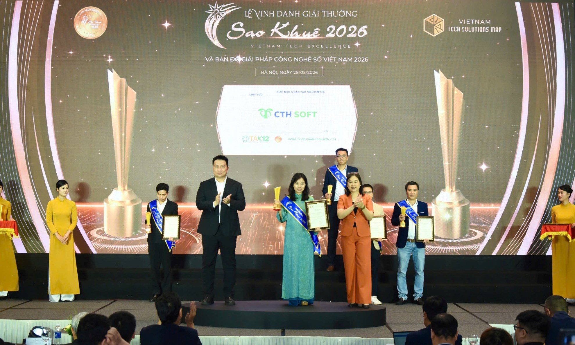 CTH Soft được vinh danh tại Giải thưởng Sao Khuê 2026: Khẳng định vị thế trên Bản đồ Công nghệ số Việt Nam